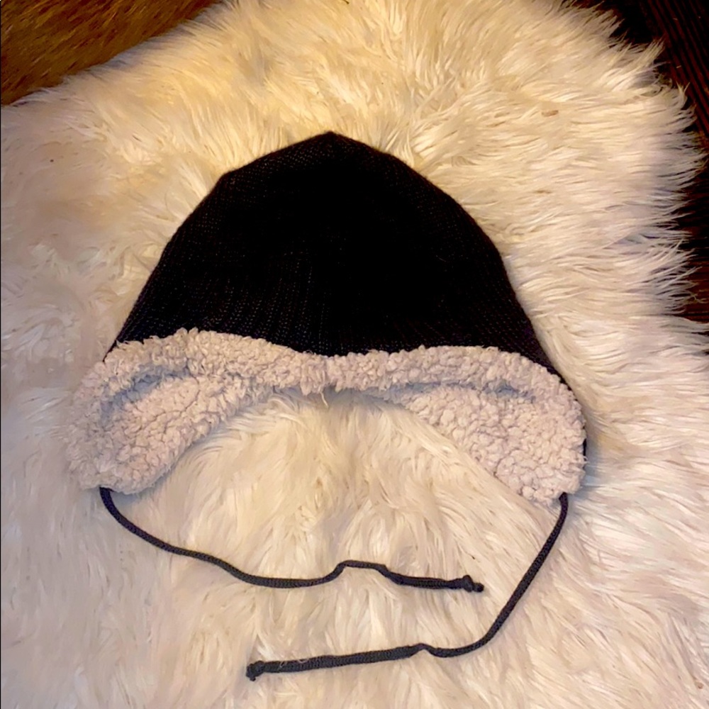 J Crew Wool Fleece lined winter Trapper Hat